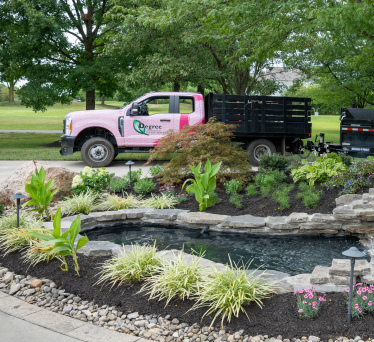 Mulch and gravel edging